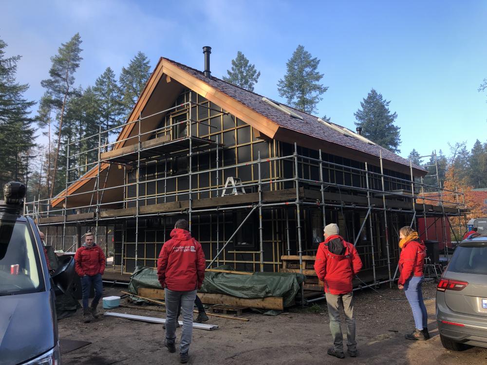 Nieuws - Projectendag met kantoor 2023 - Drie ecologische woningen in de Maarnse bossen