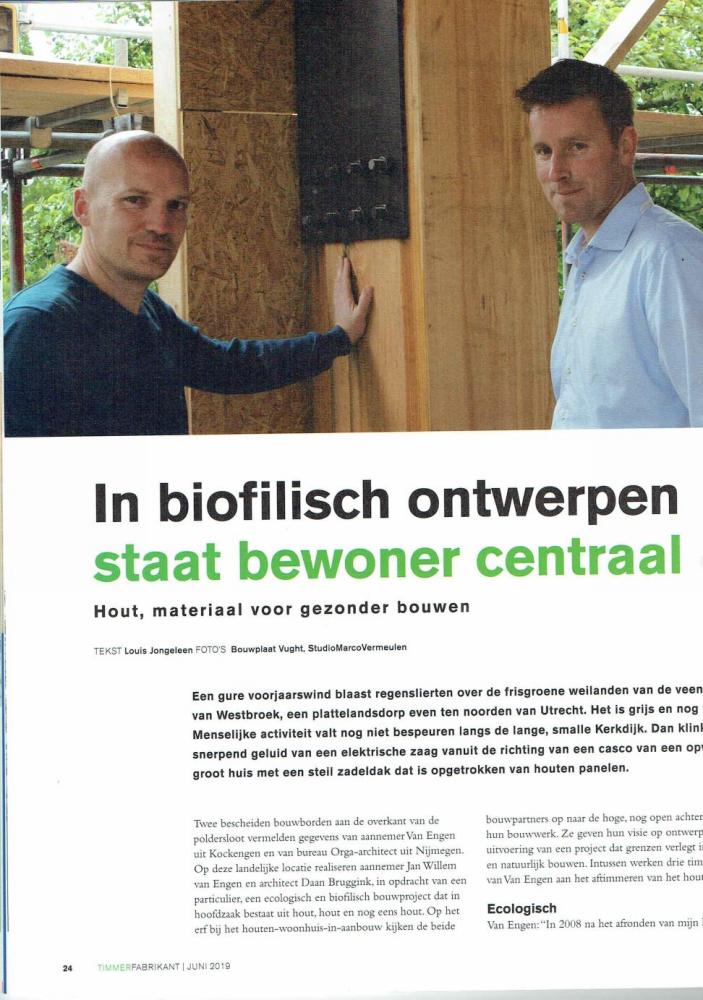 Artikel in blad Timmerfabrikant over project Westbroek Scan