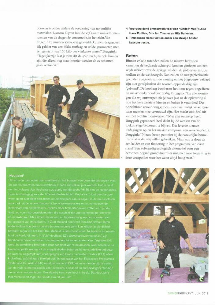 Artikel in blad Timmerfabrikant over project Westbroek Scan