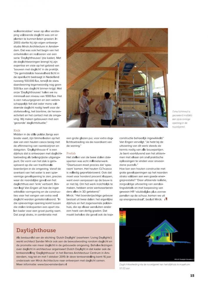 Bouwbedrijf van Engen BV - Artikel Vakblad Aannemer - Duurzame dijk woning, het Groene Hart